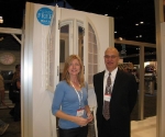 Laura Sikes and Tom Rachfal from Hy-Lite in their new booth.