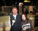 The best part of our industry shows is seeing everyone.  Nora DePalma enjoyed meeting Todd Fratzel of Front Steps Media.