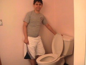 John-Michael with American Standard's Cadet 3 toilet
